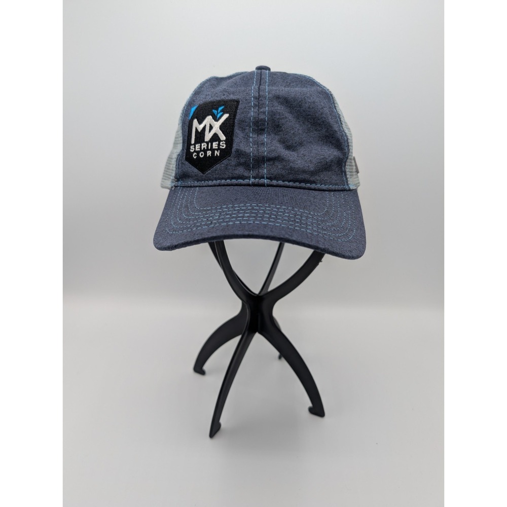 Stine MX Series Corn Hat Cap Snap Back Blue Gray Mesh Trucker‎ Patch Mens Logo